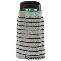Hama  Stripes  Mobile Phone Sock, silver/black (00092320)